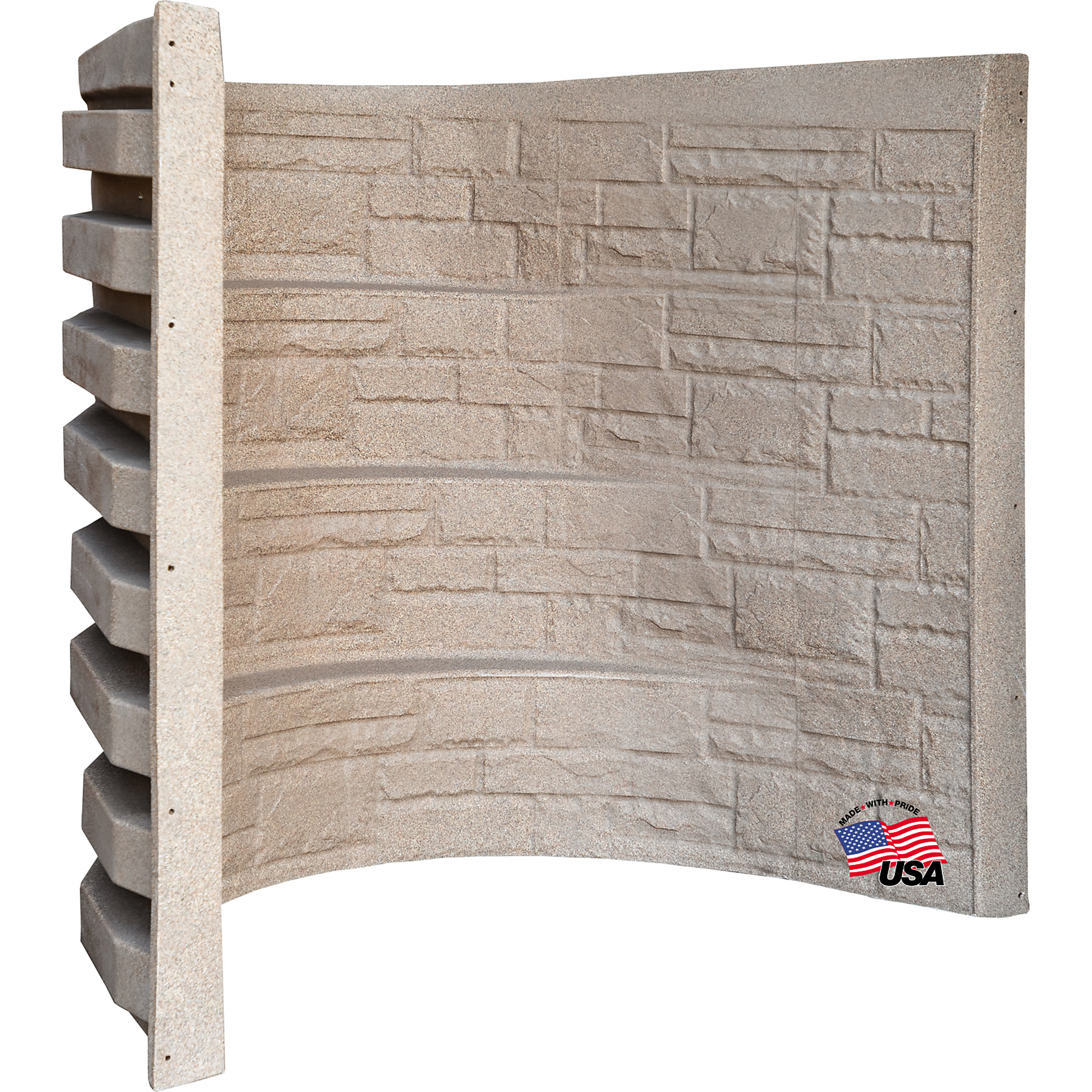RomoTech Sandstone Basement Egress Well, Dual-Wall Polyethylene Construction, 52 x 75 x 64 in. Model # 82123006S